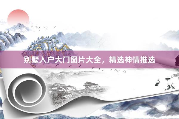 别墅入户大门图片大全，精选神情推选
